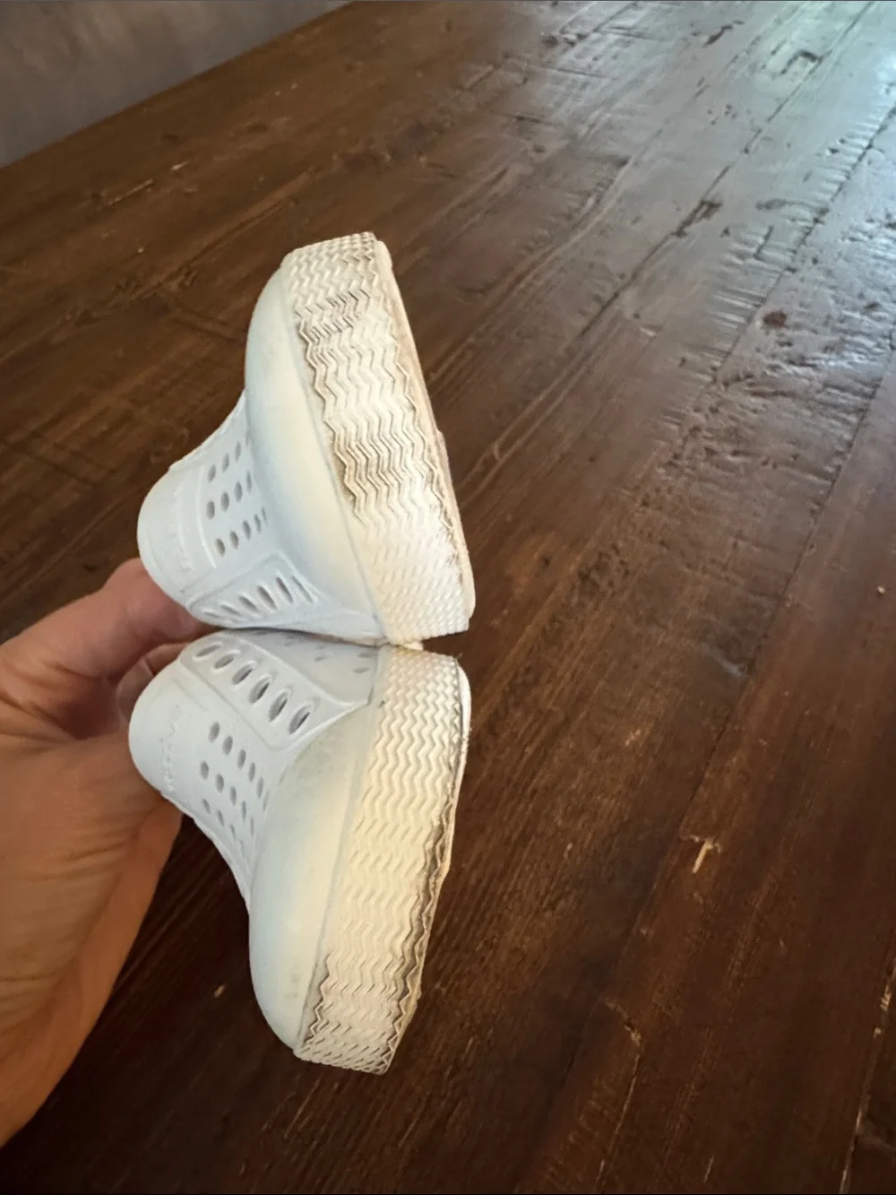 Native Kids White Slip-On Water Shoes